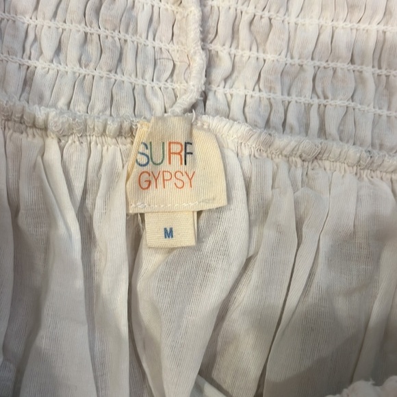 Surf Gypsy Girl’s White Sparkle Mini Skirt Size M - Picture 2 of 4